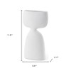 HomeRoots 12" White Ceramic Sculptural Table Vase - 3 of 4