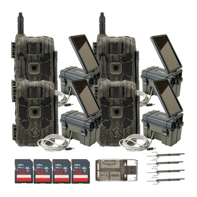 Stealth Cam 40MP Deceptor Max Trail Camera with Solar Panel (4-Pack) Bundle