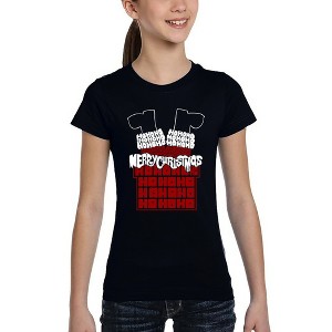 LA Pop Art Chimney Santa - Girl's Word Art T-Shirt - 1 of 4