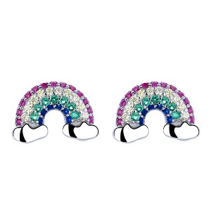 Sterling Silver Rainbow Earrings with crystals from Swarovski - 1 of 4