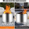 Fire Pit Stand, Fire Pit, Stainless Steel Heavy Duty Fire Pit Accessory, Outdoor Fireplace Tools, Fireplace Stand for Camping Fire Pits for Bonfire - 4 of 4