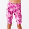 Calypsa Women's Chlorine Resistant High Waisted Long Bike Swim Shorts Plus Size - 4 of 4