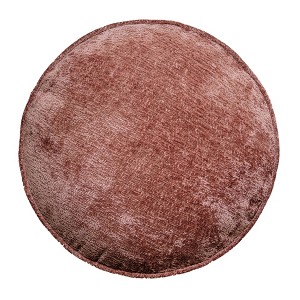 Edie@Home 16" Delmonico Chenille Round Throw Pillow Blush: Textured, Soft, Indoor Decor, Sewn Closure - 1 of 3