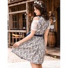Women’s Floral Jacquard Dress 3-Piece Set Festival Outfit - 2 of 4