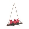 Transpac Foam 10 in. Multicolor Christmas Sisal Perched Cardinals Hanging - 2 of 4