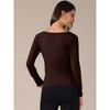 INSPIRE CHIC Women's Cowl Neck Long Sleeves Fitted Layering Soft T-Shirt - 4 of 4