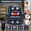 Dual Motor Power Lift Recliner Chair with Heat Massage, Genuine Leather Infinite Position Recliner with USB Ports for Elderly-3irtyhousy - 3 of 4