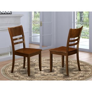 HomeStock Mediterranean Mingle Dining Chair With Wood Seat, Set Of 2 - 1 of 3