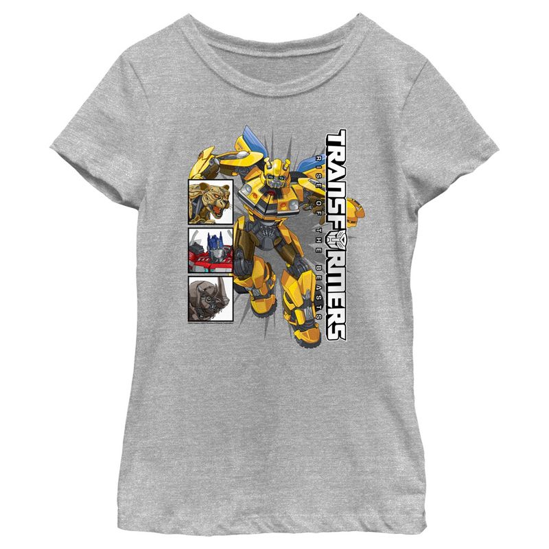 Girl's Transformers: Rise of the Beasts Bumblebee Poster T-Shirt, 1 of 6