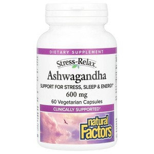 Natural Factors Stress-Relax®, Ashwagandha, 600 mg, 60 Vegetarian Capsules - 1 of 4