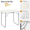 SEVOBAL Portable Folding Camping Table Outdoor Waterproof Adjustable Height Table Aluminum Lightweight Suitcase BBQ Beach, White, 72.5"*52.5"*7" - 4 of 4