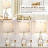 Set of 2 Gold Shell Pearl Tile Table Lamps, Modern Coastal Bedside Lamps with USB Port, 3-Way Touch Control, LED Bulbs Included – Cuddlewood - 2 of 4