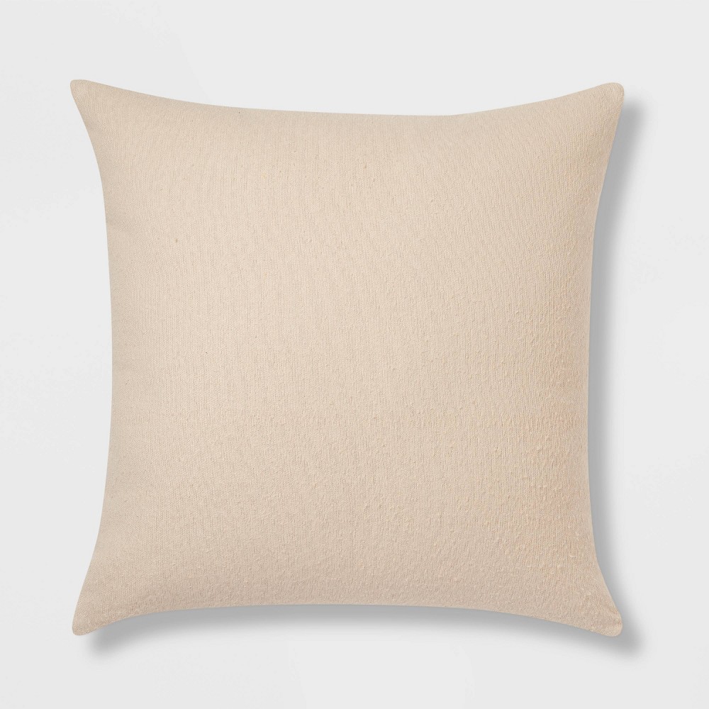 Photos - Pillow Euro Boucle Colorblock Decorative  Khaki - Threshold™: Indoor Cotton Rectangle with Hidden Zipper