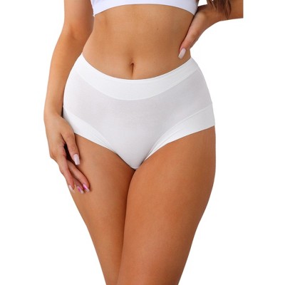 Allegra K Women's Mid-Waisted Full Coverage Classic Cotton Briefs