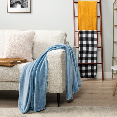 Mustard Yellow Queen Size Fleece Blanket for Bed