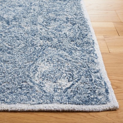 Hand-Tufted Blue and Gray Wool Rectangular Area Rug, 3' x 5'