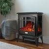 Barton Living 3 Sided 1500W Vintage Electric Standing Fireplace Stove Heater Firebox - 3 of 4
