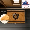 Evergreen Las Vegas Raiders Logo Turf Mat, Brown- 28 x 16 Inches Indoor Outdoor Doormat - 2 of 4