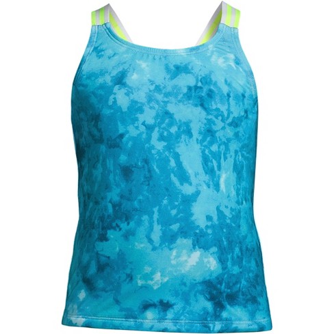 Lands' End Girls Sport Tankini Swimsuit Top - 3 - Turquoise/baltic Teal ...