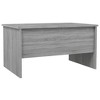 vidaXL Modern Coffee Table with Adjustable Tabletop & Hidden Storage Compartments - Engineered Wood - Gray Sonoma - 31.5"x19.7"x16.7" - 4 of 4