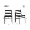Infurnic Accent Chairs, Comfortable Woven Seat with Sturdy Legs, Modern Accent Chairs for Kitchen and Dining Room, Black, 19"*19.5"*32" - 4 of 4