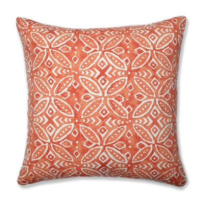 25" Merida Pimento Floor Pillow Orange - Pillow Perfect