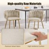 MOONMISS Velvet Woven Dining Chairs Set of 2 with Gold Metal Legs for Living Room, Dining Room, Kitchen - 2 of 4