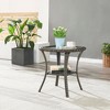 POCASSY Wicker Rattan Side Table With Built-In Tempered Glass Patio End Table - 2 of 4
