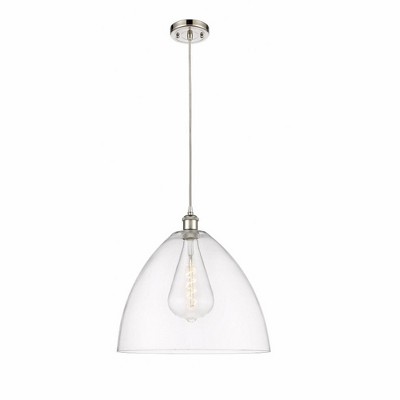 Bristol Glass - 1 Light Pendant In Industrial Style-18.75 Inches Tall and 16 Inches Wide