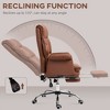 NicBex PU Leather Adjustable Height Swivel Executive Office Chair with Back Tilt and Footrest for Work Study - 4 of 4