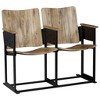 vidaXL Bench Mango Wood Solid mango wood, Steel Medium Ergonomic Bench - 2 of 4
