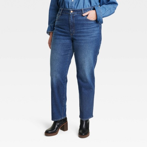 Women's High-rise 90's Straight Jeans - Universal Thread™ Dark Wash 30 :  Target