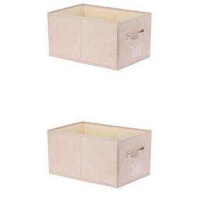 REGALWOVEN Fabric Foldable Closet Storage Bins with Handles 2 Pcs - 1 of 4