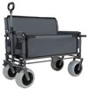 Whisen 3-in-1 Folding Wagon with Bench Seat, 500lbs Capacity, 9"x4" Beach Tires for Camping & Beach - 4 of 4