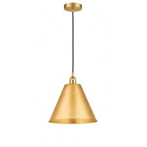 Edison Cone - 1 Light Cord Hung Mini Pendant In Industrial Style-14.75 Inches Tall and 12 Inches Wide - 1 of 1