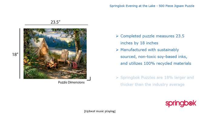 Springbok Evening at the Lake Puzzle 500pc, 2 of 6, play video