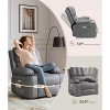 Oversized Electric Recliner Chair-Massage & Heat, 360¡ã Swivel, Remote Control & Cup Holder - Perfect for Living Room, Bedroom, and Nursery - 4 of 4