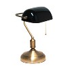 Creekwood Home 15" Timeless Antique Nickel Bankers Table Lamp Shade - 2 of 4