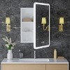 Aris LED Medicine Cabinet with Mirror, Recessed/ Wall Mounted Bathroom Cabinet, Dimmable, 3-Mode Light, Anti-Fog, Adjustable Shelves, White - 3 of 4