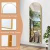FURNIinspire Full Length Mirrors Floor Standing Body Mirror, Arched Mirror Room Decor Long Dressing Mirror for Bedroom, Gold, 18"*58" - 2 of 4