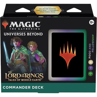 Magic: The Gathering The Lord of The Rings: Tales of Middle-Earth Commander Deck Food and Fellowship + Collector Booster Sample Pack