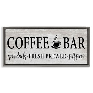 Stupell Industries Coffee Bar Cafe Rustic Sign, 25" x 11" - 1 of 4