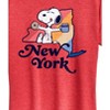 Women's - Peanuts - New York Snoopy Short Sleeve Graphic T-Shirt - 2 of 4