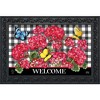 Checkered Geraniums Summer Doormat Floral Indoor Outdoor 30" x 18" Briarwood Lane - image 2 of 4