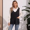 Coolmee Womens Sweater Vest Knitted Pullovers Sweaters Deep V Neck Tank Sweater with Front Pockets - 2 of 4