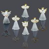 4E's Novelty Glass Angel Ornaments for Christmas Tree (Set of 12) - 2.5" Mini Angels Decor, Clear Spun Glass Angel Ornaments for Holiday Season - 4 of 4