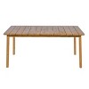 67" Outdoor Dining Table, Solid Acacia Wood Oblong Patio Table for Garden or Backyard – Cuddlewood - 3 of 4