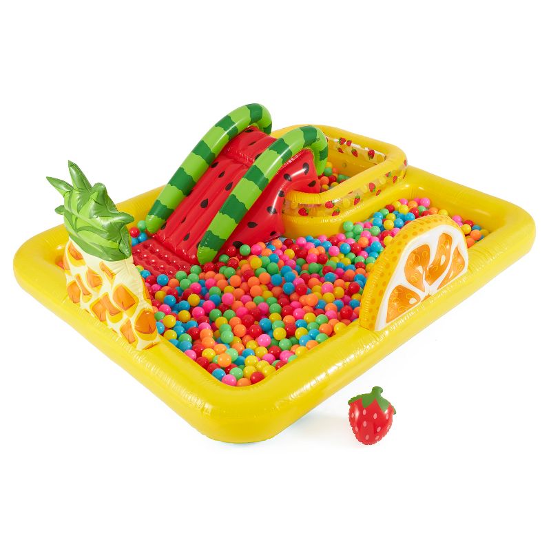 Intex Fun 'N Fruity Outdoor Inflatable Kiddie Pool Play Center with Water Slide, 3 of 7