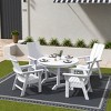 WestinTrends 5 Piece Outdoor Patio Dining Round Table and Modern Armchair Set - 2 of 2