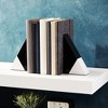 Juvale Set of 2 Decorative Bookends for Shelves, Marble Decor (Black and White) - 2 of 4